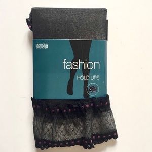 Marks & Spencer’s thigh-high stockings long mesh fishnet Hold Ups socks
